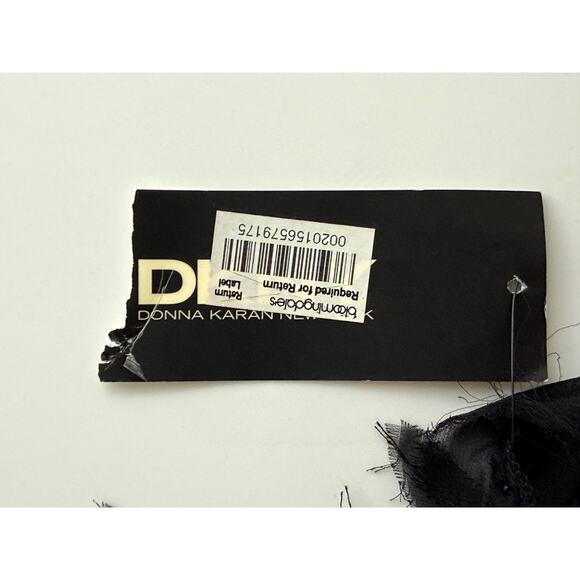 DKNY 100% Silk Classy Vintage Asymmetric Ruffle Dress with Detachable Lining - Picture 6 of 10